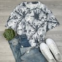 Small Grey Oversized Tie dye Tee