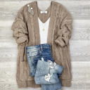  Super Soft Cable knit Cardigan