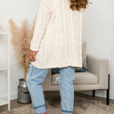 S-M Ivory Super Soft Cable knit Cardigan