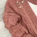 S-M Mauve Super Soft Cable knit Cardigan