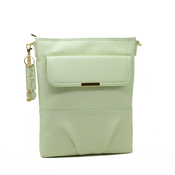 Crossbody Laptop Bag - Mint Green