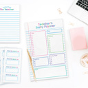  Personalized Teacher Notepad Gift Set | Teacher Planner Pad | Book Labels 