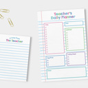  Personalized Teacher Notepad Gift Set | Teacher Planner Pad | Book Labels 