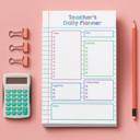  Personalized Teacher Notepad Gift Set | Teacher Planner Pad | Book Labels 