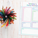  Personalized Teacher Notepad Gift Set | Teacher Planner Pad | Book Labels 