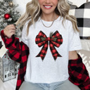  Christmas Girly Vintage Buffalo Plaid Tees