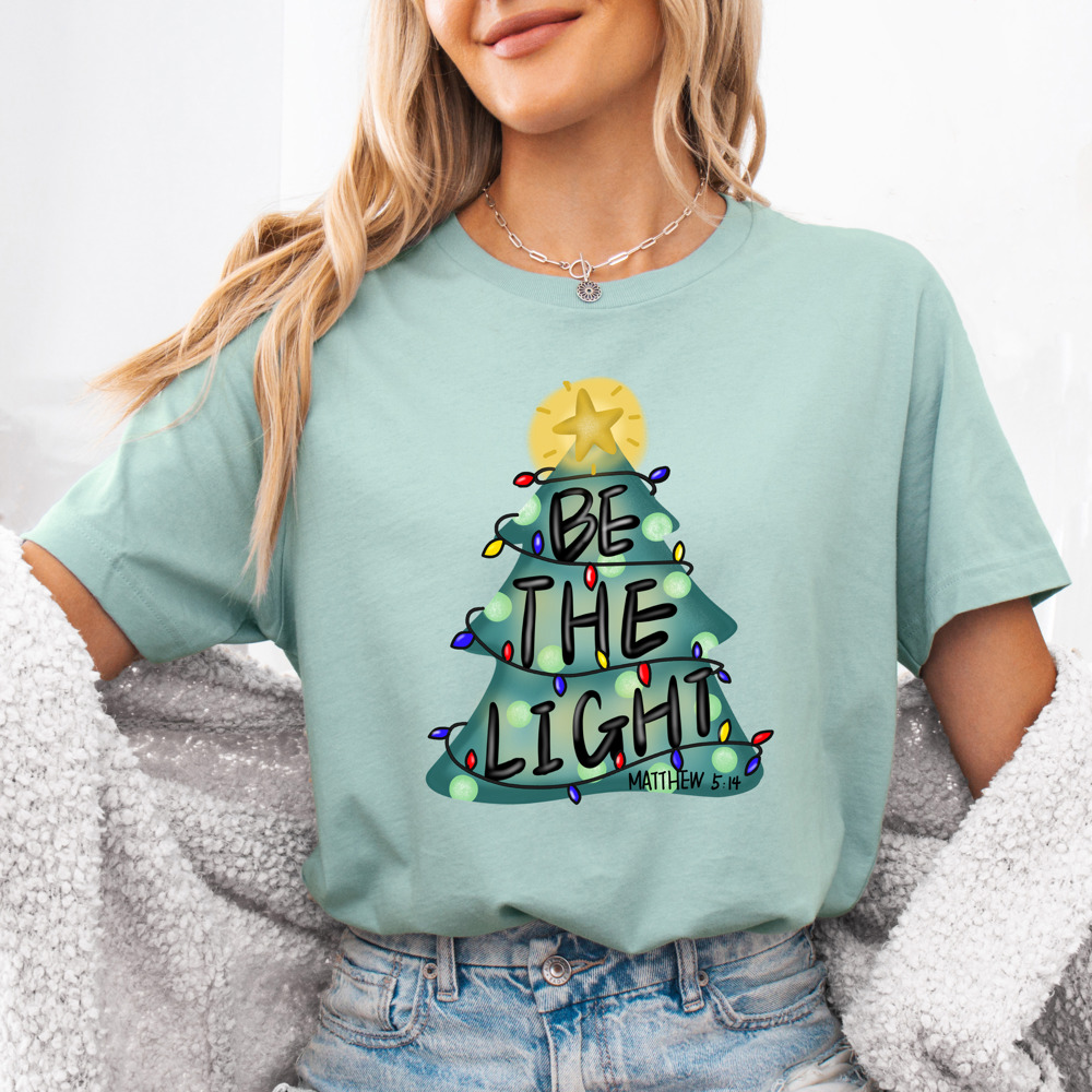 'Be The Light' Christmas Faith Bella Canvas Tee