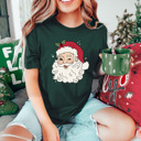  Festive Santa Print Bella Canvas Graphic Tee