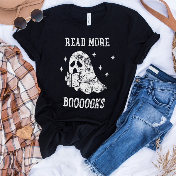 Bella Canvas Read More Boooooks Halloween Ghost Teacher Tees