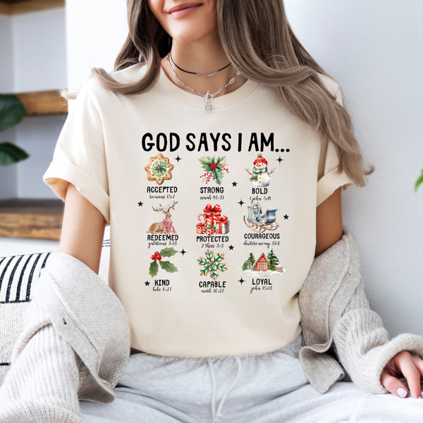 Faith Christmas Bible Verse Style Holiday Bella Canvas Tee