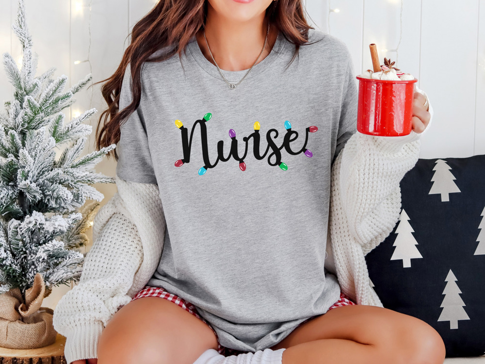 Cute Christmas Nurse Graphic Tee