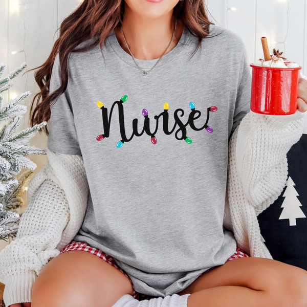 Cute Christmas Nurse Graphic Tee