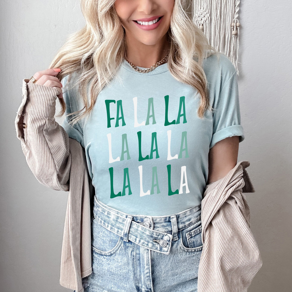 Minty Fa La La La La Christmas Graphic Tees