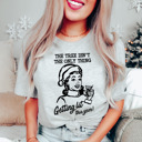  1950's Christmas Wine Pun Humor Bella Canvas Tee