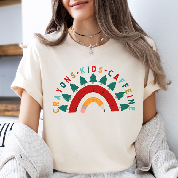 Christmas Teacher Cute And Soft Holiday Bella Canvas Tee