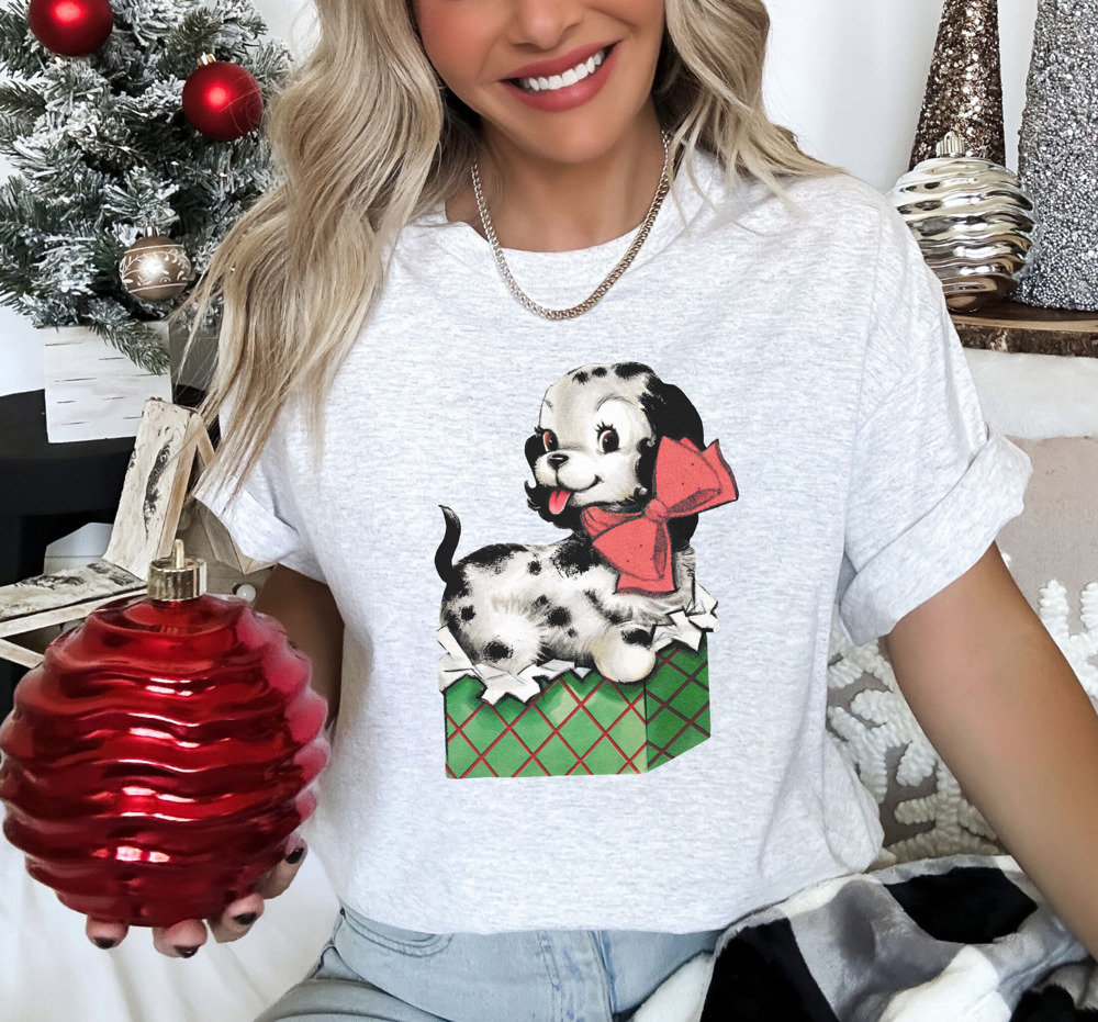 Vintage Christmas Nostalgia Holiday Print Bella Canvas Tee