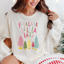  Unique Christmas Color 'Fa La La La La' Bottle Brush Tree Bella Canvas Tee