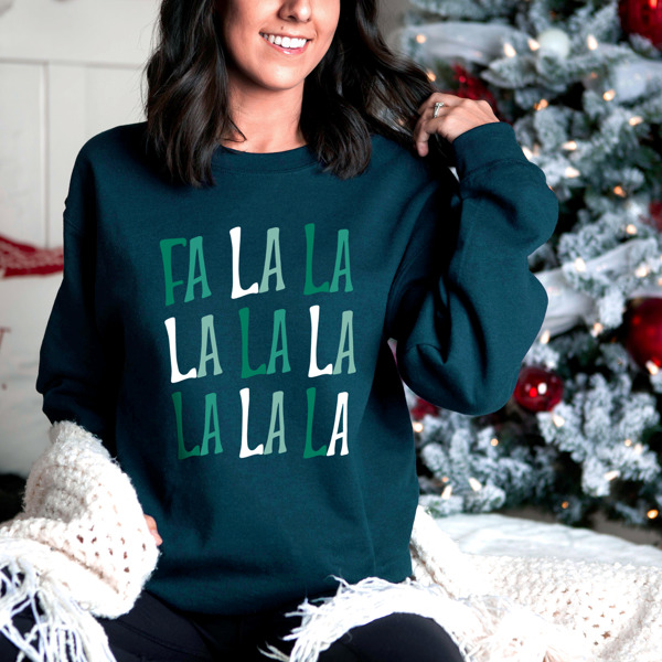 Minty Style Bella Canvas Fa La La La Fleece Sweaters