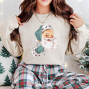  Vintage and Retro Santa Print Bella Canvas Sweater