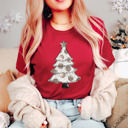  Vintage Brushed Christmas Tree Print Bella Canvas Tee