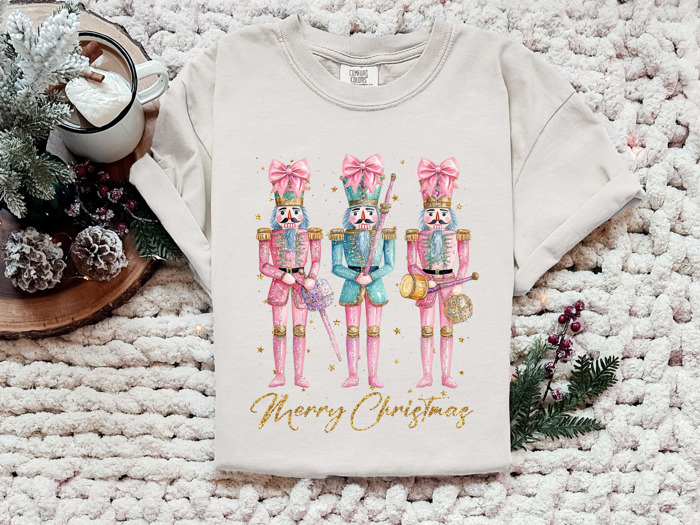 Festive Nutcracker Comfort Colors Christmas Tee