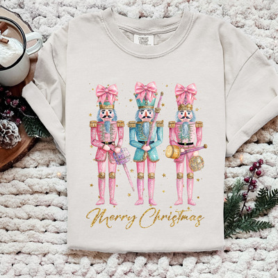 Festive Nutcracker Comfort Colors Christmas Tee