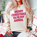 Small Heather Dust Raglan Sleeve Christmas Classic Quote Bella Canvas Sweater