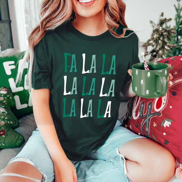 Minty Fa La La La La Christmas Graphic Tees