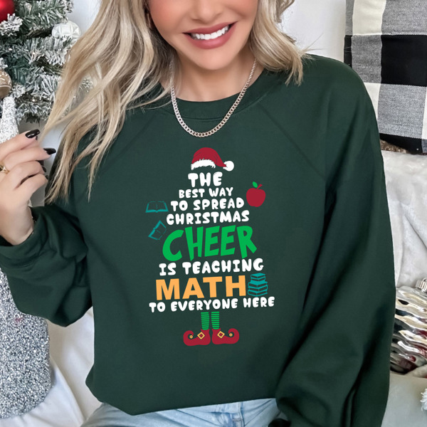 Merry Math Teacher Christmas Bella Canvas Sweater