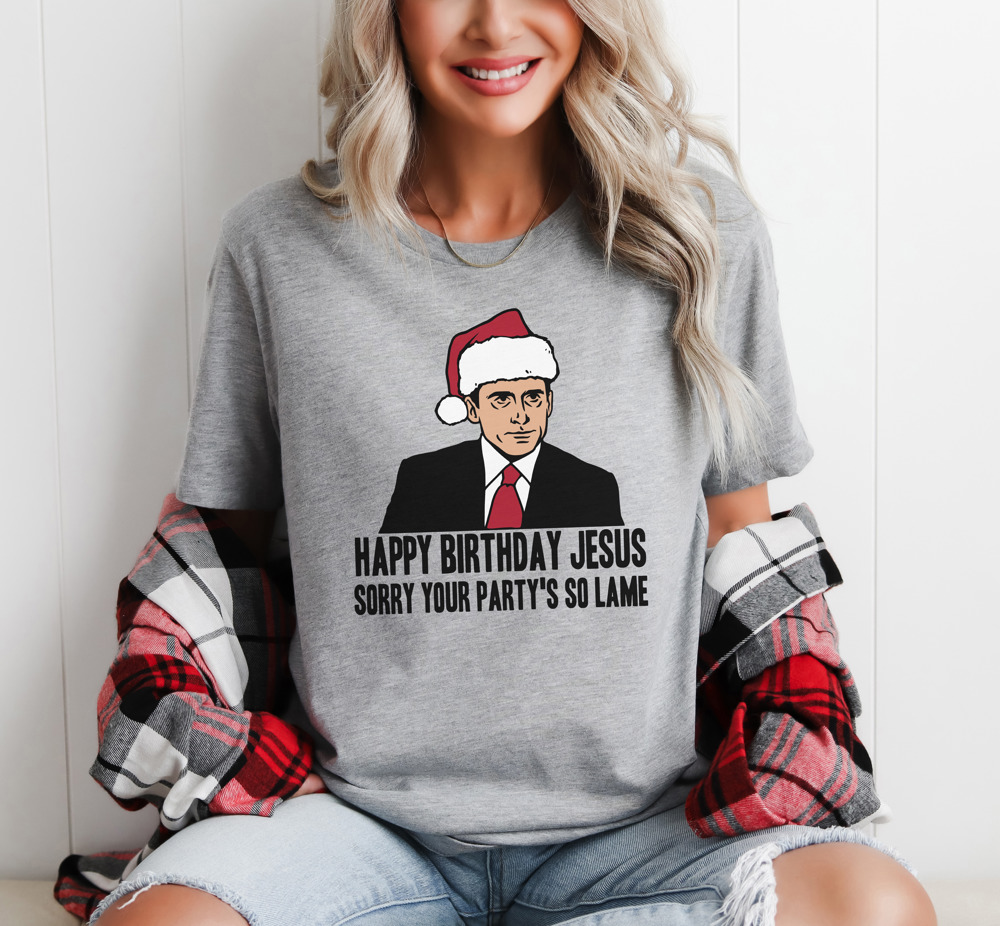 Happy Birthday Jesus Holiday Humor Bella Canvas Tee