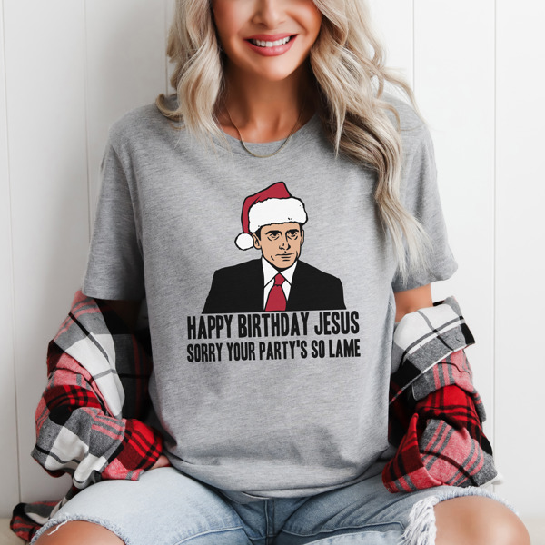 Happy Birthday Jesus Holiday Humor Bella Canvas Tee