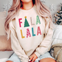  Cozy Soft Bella Canvas Fleece Fa La La La Sweaters