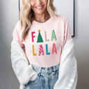  New Style Cute Fa La La La Christmas Bella Canvas Tee