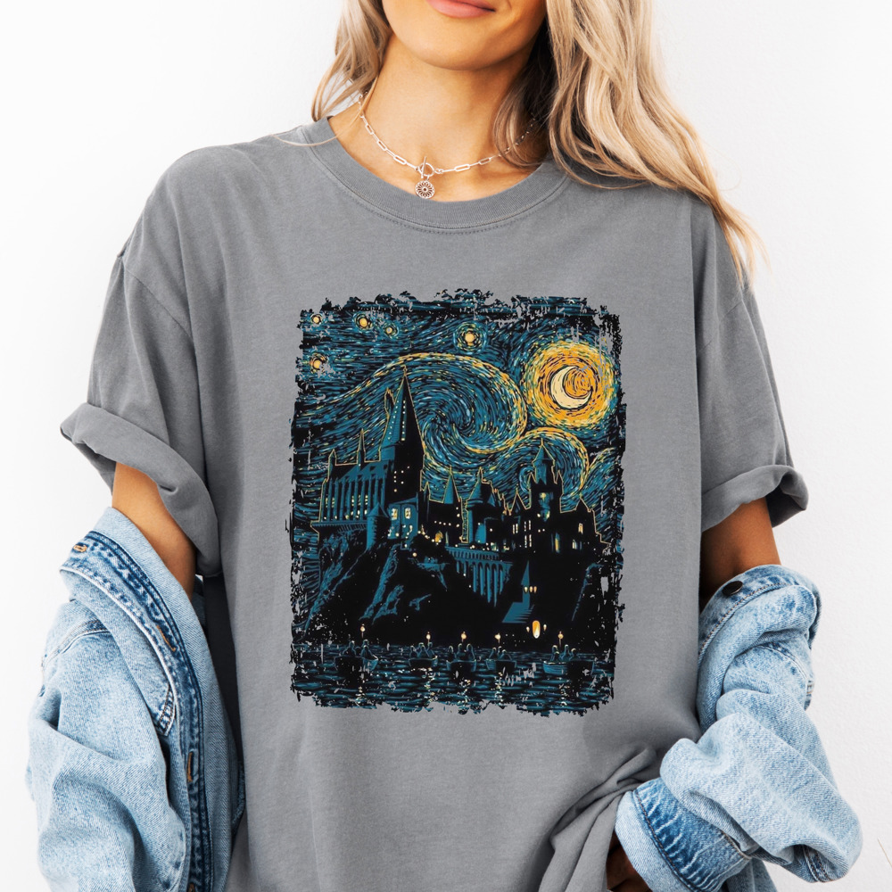 Wizard School Starry Night Comfort Colors Tee