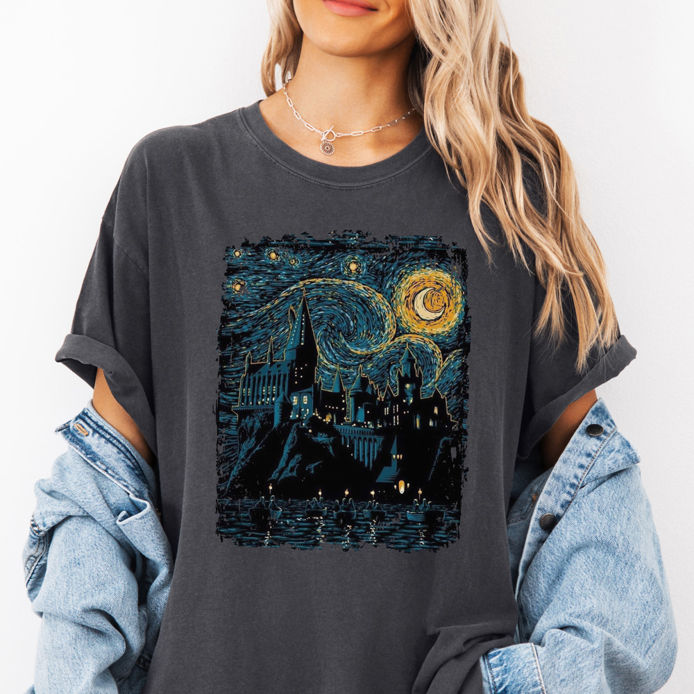 Wizard School Starry Night Comfort Colors Tee