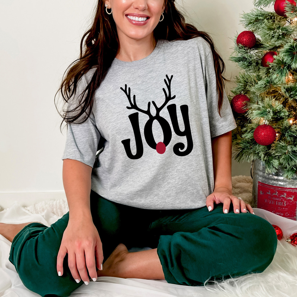 Christmas Joy Reindeer Bella Canvas Holiday