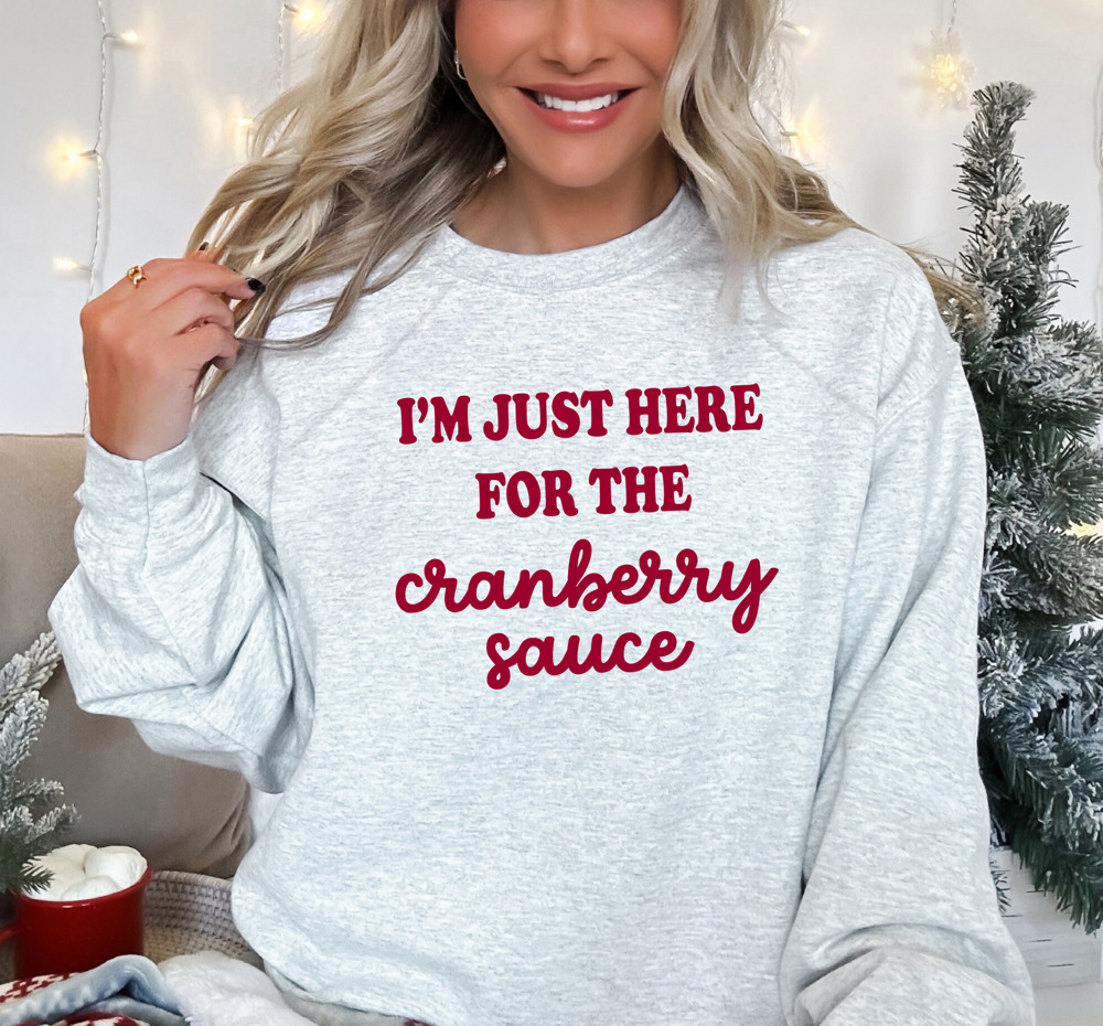 Funny Cranberry Sauce Thanksgiving Style Bella Canvas Sweater