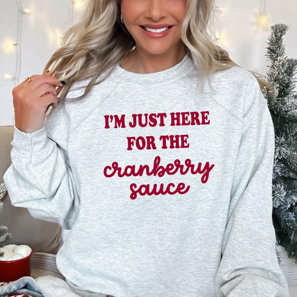 Funny Cranberry Sauce Thanksgiving Style Bella Canvas Sweater