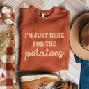  'Here for the Potatoes' Thanksgiving Sides Bella Canvas Sweater