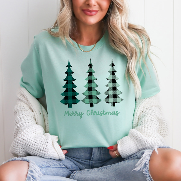 A Minty Merry Christmas Trees Graphic Tee