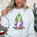  Sophia's Golden Christmas Holiday Bella Canvas Sweater