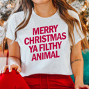 Small Ash Classic Christmas Quote Graphic Tee