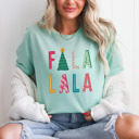  Fun Fa La La La Soft Christmas Grapic Tee