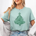  Watercolor Christmas Tree Bella Canvas Tee