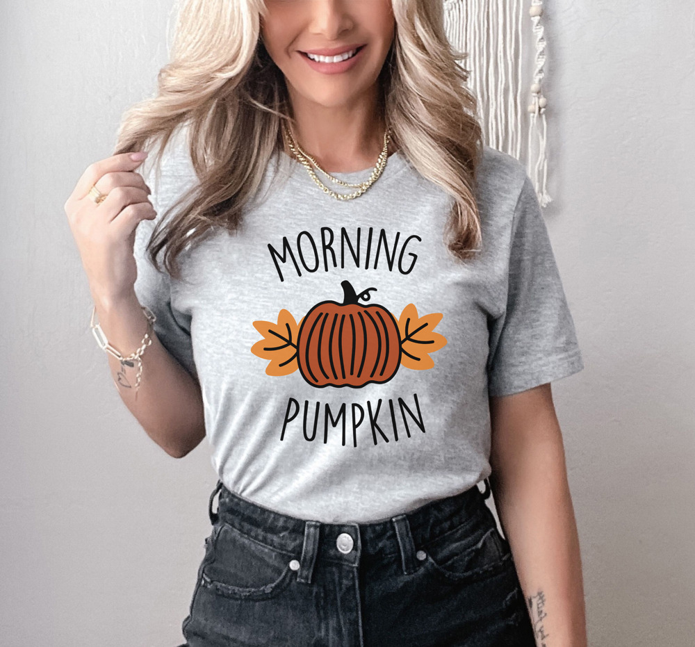 Autumn Style Morning Pumpkin Thanksgiving Graphic Tee