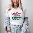  Adult Christmas Humor 'Mrs. Claus Ho Ho Ho' Bella Canvas Tee