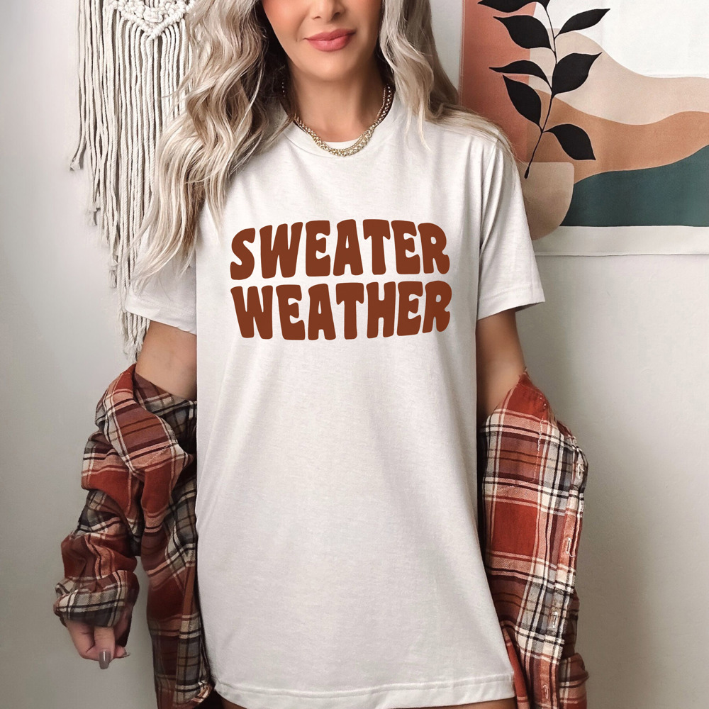 Thanksgiving and Fall style Sweater Weather Graphic Tee