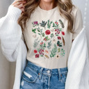  Winter Floral Soft Touch Print Bella Canvas Graphic Tee