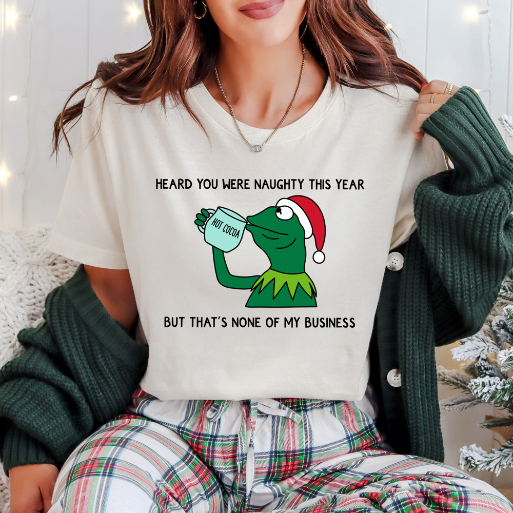 Trendy Naughty Christmas List Meme Bella Canvas Tee