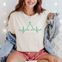  Holiday Heartbeat Christmas Nurse Bella Canvas Tee